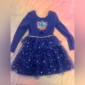 Cat & Jack Blue Hanukkah Dress